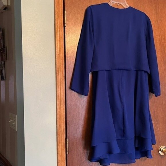 Lady Hampton Royal Blue MOTB dress with jacket size 14 - Picture 2 of 4